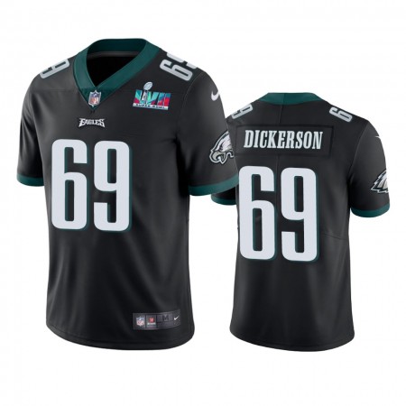 Camiseta Hombre NFL Philadelphia Eagles Landon Dickerson 69 Negro Super Bowl LVII Vapor Limited